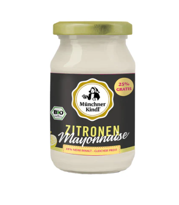 Mayonnaise (mit Hauch Zitrone) | im 250 ml Glas | Bio
