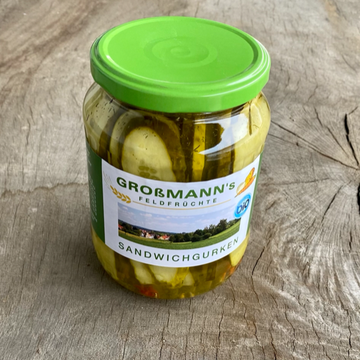 Sandwichgurken Scheiben | im Glas 650 g | Bio