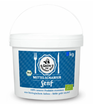 Senf Mittelscharf | im 1kg Eimer | Bio