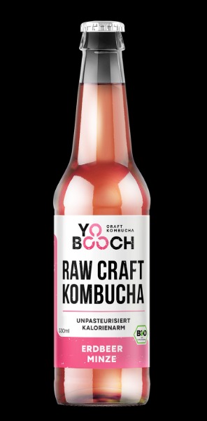 Erdbeer Minze | Bio Kombucha | 0,330 l
